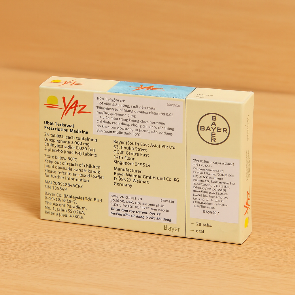 Yaz Bayer – Daily Birth Control & Skin + Mood Support